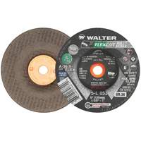 FLEXCUT MILL SCALE Grinding Wheel, 5", 36 Grit, Aluminum Oxide, 5/8"-11, 12200 RPM, Type 29 Planification Entrepots Molloy