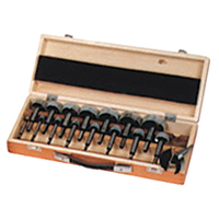 Bormax Forstner Bit Kits in a Wooden Box, 16 Pieces, High Carbon Steel Planification Entrepots Molloy