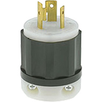 2-Pole 3-Wire Grounding Locking Plug, Nylon, 20 Amps, 250 V, L6-20P Planification Entrepots Molloy
