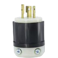 2-Pole 3-Wire Grounding Locking Plug, Nylon, 20 A, 347 V, L24-20P Planification Entrepots Molloy