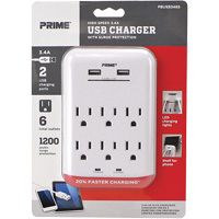 Prime&reg; USB Charger with Surge Protector Planification Entrepots Molloy