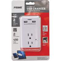 Prime&reg; USB Charger with Surge Protector Planification Entrepots Molloy
