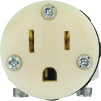 Hospital Grade Extension Plug Connector, 5-15R, Nylon Planification Entrepots Molloy