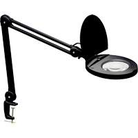 Lampe loupe ajustable, Dioptrie 5, Ampoule DEL, Bras de 47", Pinces serre-joints, Noir Planification Entrepots Molloy