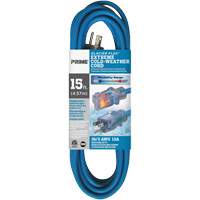 Glacier Flex&reg; Extreme Cold Weather Extension Cord, Outdoor, SJTW, 16/3 AWG, 13 A, 15' Planification Entrepots Molloy
