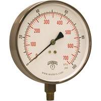 Contractor Pressure Gauge, 4-1/2" , 0 - 100 psi, Bottom Mount, Analogue YB900 | Planification Entrepots Molloy